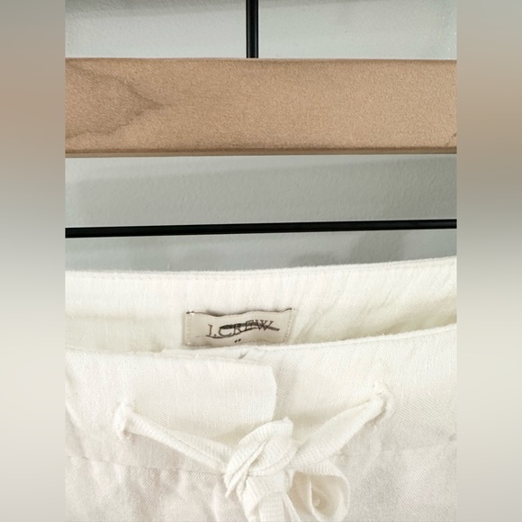 J. Crew Linen Blend Wide Leg Pants White Size 0 - Picture 5 of 6